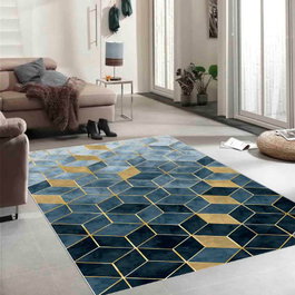 Conceptum Alfombra Exfab215 160 x 230 cm Blanco, Verde y Dorado